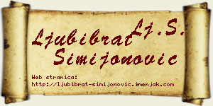 Ljubibrat Simijonović vizit kartica